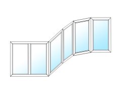 Остекление балкона П-3М 4000х1500